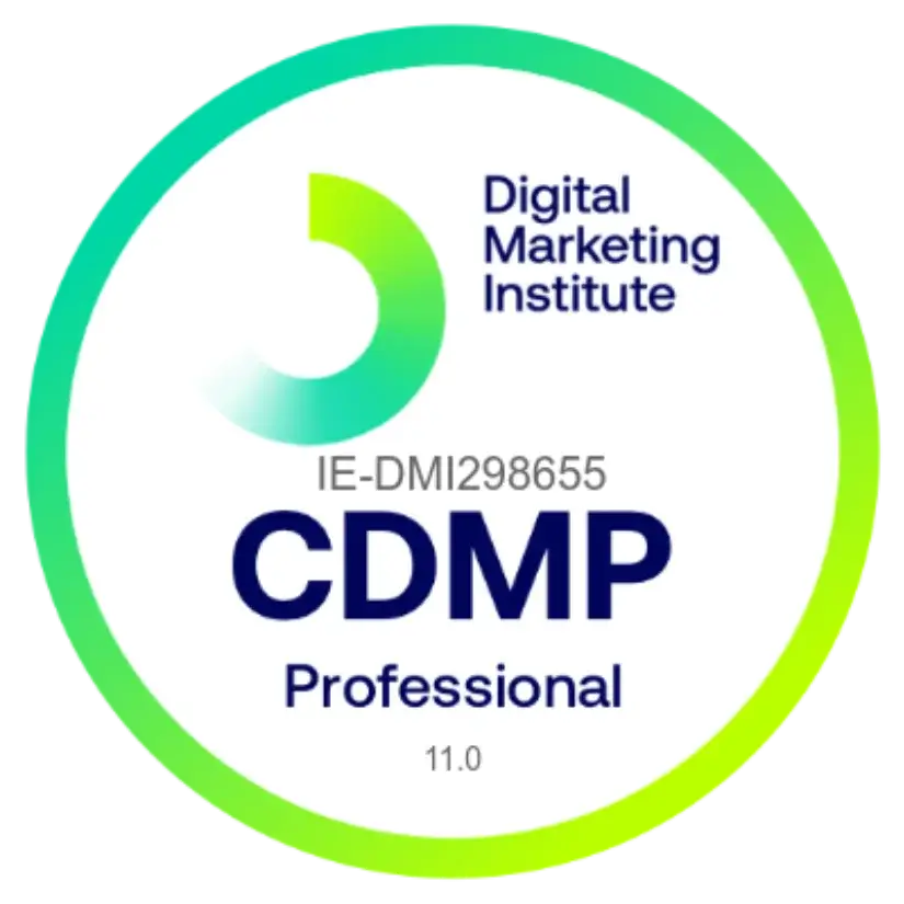 Certified Digital Marketing Professional accreditation badge from the Digital Marketing Institute