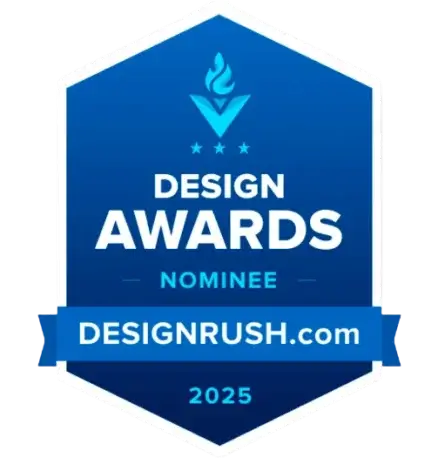 DesignRush Design Awards 2025 Nominee Badge