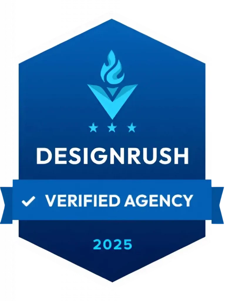 DesignRush Accredited Partner badge showing verified agency recognition