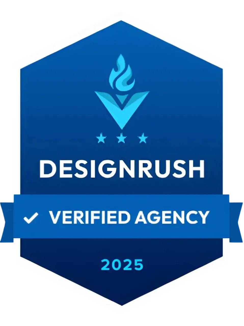 DesignRush Accredited Partner badge showing verified agency recognition