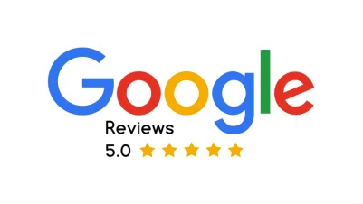 Google five star customer review badge for OnPoint Creations.