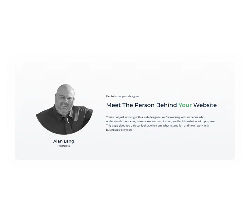 Portrait of Alan Lang, founder of OnPoint Creations.